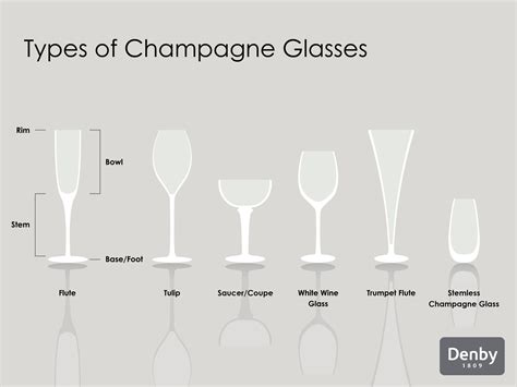 types of champagne glasses